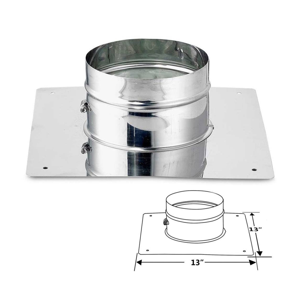 Chimney Liner 8’’x35' Smooth-Wall Tee Kit